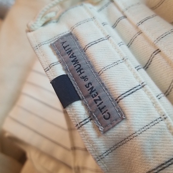 Citizens of Humanity Rocket Crop High Rise Skinny Jean's Ivory/Black Stripe NWT - Picture 11 of 14